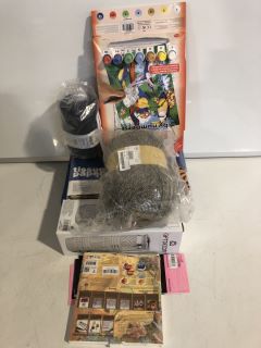 1 BOX OF ASSORTED CRAFT ITEMS INCLUDING JAMES C BRETT WOOL