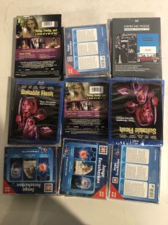 1 X BOX OF ASSORTED DVD'S AND CD'S INCLUDING SUITABLE FLESH