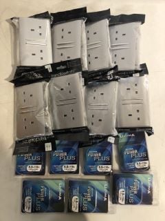 1 X BOX OF ASSORTED DOUBLE PLUG SOCKETS