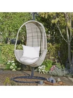 JOHN LEWIS DANTE HANGING GARDEN POD CHAIR IN GREY RRP £625.00