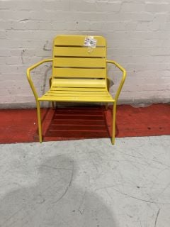 JOHN LEWIS METAL GARDEN CHAIR IN YELLOW - RRP £62.50 (003320399)