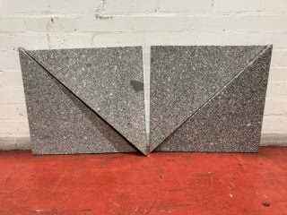 2 X PARASOL GRANITE TRIANGLE SLABS