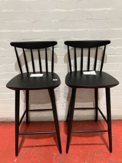 2 X JOHN LEWIS BAR STOOLS IN BLACK (003315492)