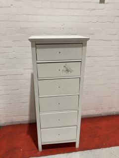 JOHN LEWIS WILTON 6 DRAWER TALLBOY CHEST IN WHITE RRP £249 (003325956)