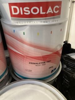 A PALLET OF DISOLAC INDUSTRIAL COATINGS INCLUDES PRIMALKYDE 7001