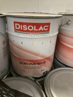 A PALLET OF DISOLAC INDUSTRIAL COATINGS 901-GACRY PUR 20L X25