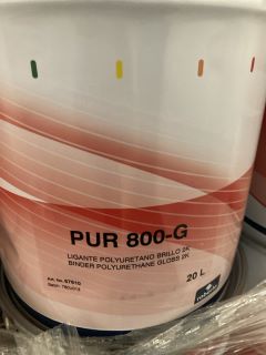 A PALLET OF DISOLAC INDUSTRIAL COATINGS PUR 800-G BINDER GLOSS 20L X 27