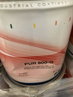 A PALLET OF DISOLAC INDUSTRIAL COATINGS PUR 800-G BINDER GLOSS 20L X 27