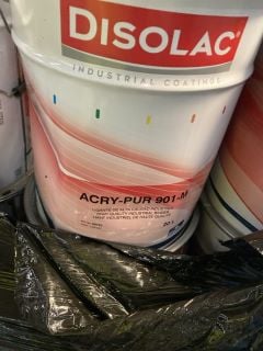 A PALLET OF DISOLAC INDUSTRIAL COATINGS PUR 901 ACRY-PUR 20L X 24