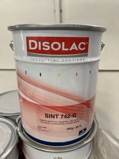 A PALLET OF DISOLAC INDUSTRIAL COATINGS SINT 742-G 20KG SYNTHETIC 1KG INDUSTRIAL BINDER RRP £199.99 X26