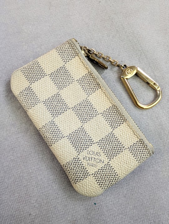 Louis Vuitton Damier Azur Pochette Cles Coin Purse, Dimensions 12x7x1cm(Approx) (VAT ONLY PAYABLE ON BUYERS PREMIUM)