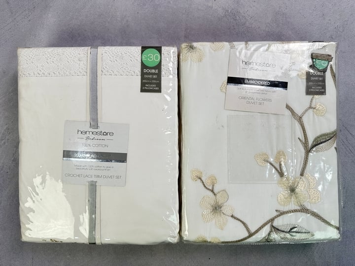 2x The Homestore Double Duvet Sets  (MPSD45055195/MPSE53768272) (VAT ONLY PAYABLE ON BUYERS PREMIUM)