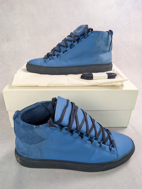 Balenciaga Arena Hi Top Sneakers With Box And Dust Bag - Size 41 (VAT ONLY PAYABLE ON BUYERS PREMIUM)