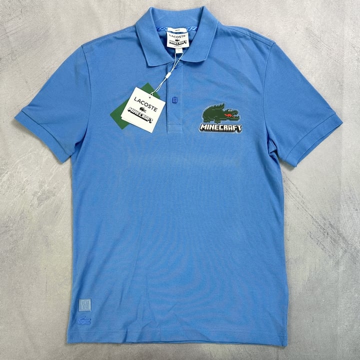 Lacoste X Minecraft Polo Shirt With Tags - Size S Classic Fit (VAT ONLY PAYABLE ON BUYERS PREMIUM)