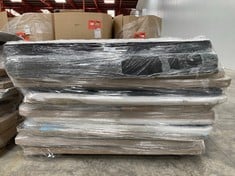 PALLET VARIETY OF MATTRESSES, BOX SPRING COVERS AND BED BASE INCLUDING MATTRESS 135X190CM (MAY BE BROKEN, STAINED OR INCOMPLETE).