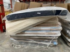 PALLET VARIETY OF MATTRESSES, BOX SPRINGS AND BOX SPRING INCLUDING BED ECO MATTRESS (MAY BE STAINED, BROKEN OR INCOMPLETE).