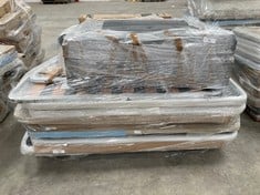 PALLET VARIETY SOFA AND BED BASE INCLUDING GREY SOFA BED (MAY BE BROKEN OR INCOMPLETE).