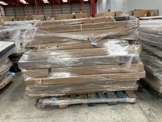 PALLET VARIETY OF FURNITURE INCLUDING TV FORES (MAY BE BROKEN OR INCOMPLETE).