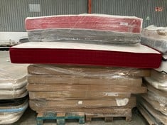 PALLET VARIETY OF MATTRESSES AND FURNITURE INCLUDING 4 LEGGED BOX SPRING 105X190CM (MAY BE STAINED, BROKEN OR INCOMPLETE).