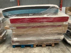 PALLET VARIETY OF MATTRESSES AND FURNITURE INCLUDING CECOTEC FLOW MATTRESS UNSPECIFIED MEASUREMENTS (MAY BE STAINED, BROKEN OR INCOMPLETE).