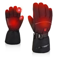 6 X DUTERI D HEATED GLOVES,ADJUSTABLE WATERPROOF MOTORBIKE GLOVES FOR OUTDOOR HIKING OUTDOOR MOTORBIKE CAMPING,M - LOCATION 7A.