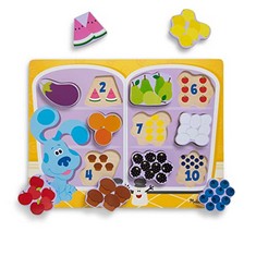 6 X MELISSA & DOUG BLUE'S CLUES & YOU! CHUNKY WOODEN JIGSAW PUZZLE - REFRIGERATOR FOOD (10 PIECES) - LOCATION 44A.