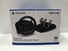 LOGITECH G923 STEERING WHEEL AND PEDALS COMPATIBLE WITH PS4 AND PS5 - LOCATION 36A.