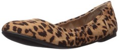 11 X ESSENTIALS WOMEN'S BELIZE BALLERINAS, LIGHT BROWN LEOPARD VARIOUS SIZES - LOCATION 12A.