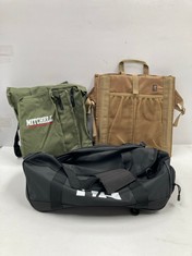 3 X BACKPACKS OF VARIOUS MAKES AND MODELS INCLUDING HELLY HANSEN TRAVEL BAG BLACK - LOCATION 26A.