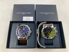 2 X TOMMY HILFIGER WATCH MODEL 3289.4410 BROWN AND MODEL 3288.7866 SILVER (LOOSE STRAP) - LOCATION 6B.