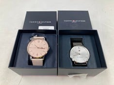 2 X WATCH TOMMY HILFIGER MODEL 3708.4833 PINK COLOUR AND MODEL 3081.6321 SILVER COLOUR - LOCATION 6B.
