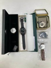 5 X WATCHES OF VARIOUS MAKES AND MODELS INCLUDING AN ORPHELIA MODEL 132-6711-44 BLACK COLOUR (3 OF THEM WITHOUT STRAP) - LOCATION 2B.