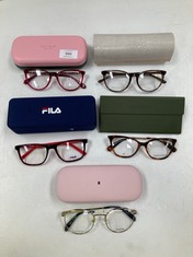 5 X GLASSES OF VARIOUS MAKES AND MODELS INCLUDING TOUS MODEL VTO443 GOLD COLOUR - LOCATION 2B.