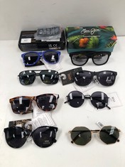 9 X VARIETY OF GLASSES VARIOUS MAKES AND MODELS INCLUDING VANS RISE AND SHINE - LOCATION 2B.