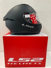 LS2, STREAM II BLACKMAT MOTORBIKE FULL FACE HELMET, SIZE L BLACK - LOCATION 3B.