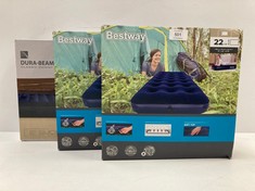 3 X INFLATABLE MATTRESSES OF VARIOUS MAKES AND MODELS INCLUDING BESTWAY JR.TWIN INFLATABLE MATTRESS - LOCATION 52A.