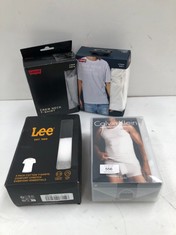 4 X MULTI BRAND UNDERWEAR PACKS INCLUDING LEVI'S SIZE L OR XL T-SHIRTS.