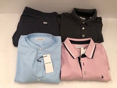 4 X JACK JONES CLOTHING VARIOUS STYLES AND SIZES INCLUDING BLUE SHIRT SIZE M - LOCATION 13C.