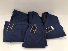 2 X JACK JONES SUITS NAVY BLUE SIZES 56 AND 46 - LOCATION 21B.