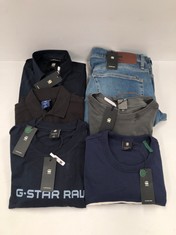 6 X G-STAR RAW GARMENTS VARIOUS MODELS AND SIZES INCLUDING BLUE SHIRT SIZE L - LOCATION 21B.