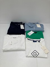 5 X GOOD BRANDED GARMENTS VARIOUS MODELS AND SIZES INCLUDING SIZE M UNEQUAL T-SHIRT - LOCATION 45C.