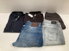 5 X G-STAR RAW GARMENTS VARIOUS SIZES AND STYLES INCLUDING BLACK SHIRT SIZE M - LOCATION 34A.