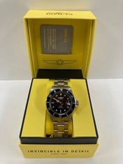 INVICTA SILVER AND BLACK WATER RESISTANT WATCH 89260B - LOCATION 6C.