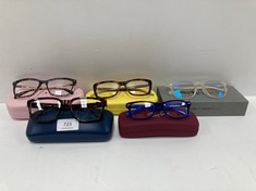 5 X GLASSES OF VARIOUS MAKES AND MODELS INCLUDING LACOSTE L2927 TORTOISESHELL GLASSES - LOCATION 2C.