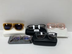 5 X GLASSES OF VARIOUS MAKES AND MODELS INCLUDING PINK AND GOLD GLASSES 3678 - LOCATION 2C.