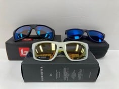 3 X SUNGLASSES VARIOUS MODELS AND BRANDS INCLUDING QUICKSILVER SUNGLASSES NAVY BLUE EQYEY03178 - LOCATION 2C.