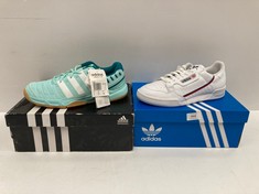 2 X ADIDAS SHOES VARIOUS SIZES AND MODELS INCLUDING BLUE SPORTS SHOES SIZE 42 - LOCATION 8C.