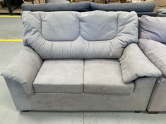 GREY TWO SEATER SOFA (UPPER PART UNSEWN).