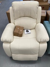 CREAM COLOURED NALUI CHAIR WITH SELF-HELP AND MASSAGE .