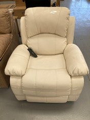 CREAM COLOURED NALUI CHAIR WITH MASSAGE .